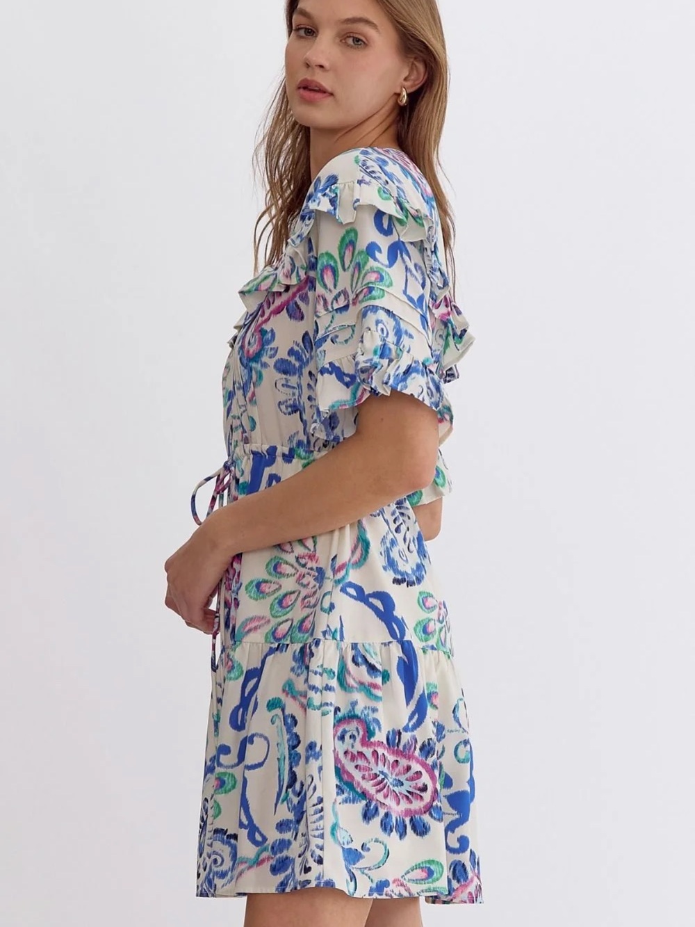 ENTRO Ruffle Dress L - Picture 2 of 8